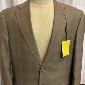 Brown Tan Italian Suit 40R C40